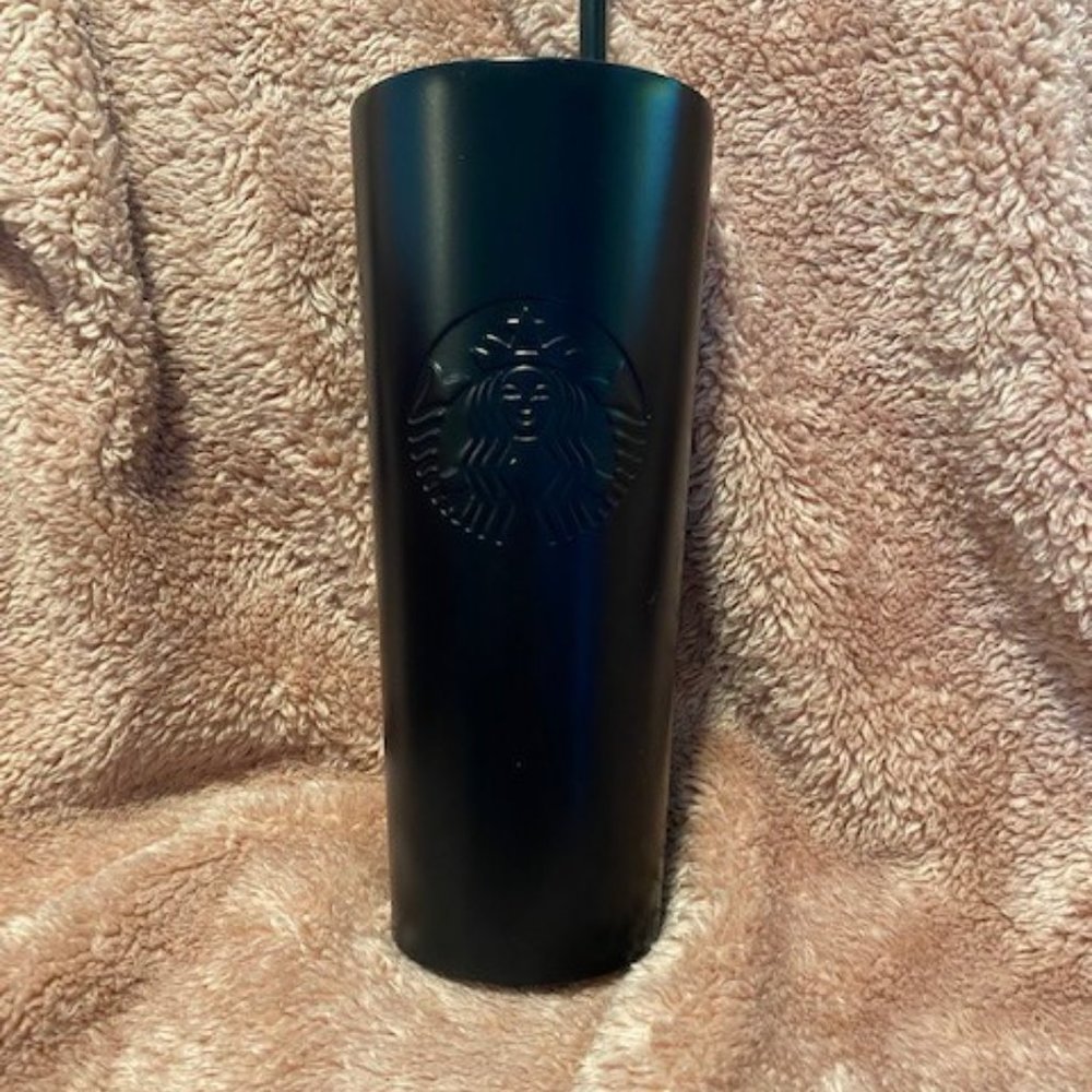 Starbucks Tumbler-Black Metal *Missing Lid*